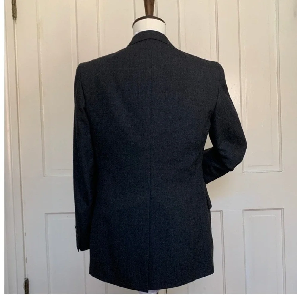 Vintage Polo University Club Ralph Lauren Gray Virgin Wool Blazer USA Mens 40R